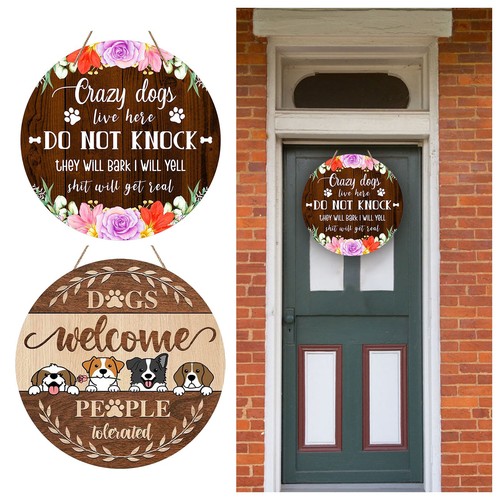 Welcome Sign For Front Door Outside Funny Porch Signs Outdoor Crazy Dogs Live . | eBay Welcome Sign For Front Door Outside Funny Porch Signs Outdoor Crazy Dogs Live . | eBay