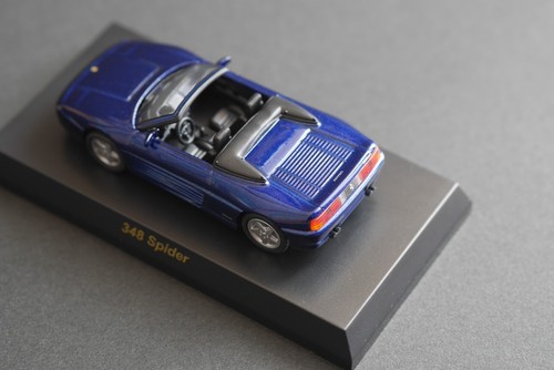KYOSHO Ferrari 348 Spider 1/64 Diecast Blue 2007 Assembled - Picture 8 of 9