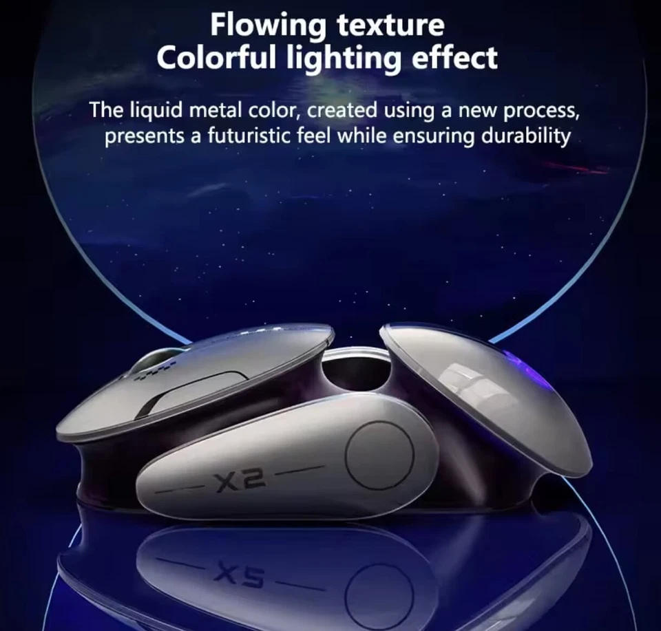 Inphic X2 Silent Bluetooth Mouse Metal Base Rechargeable Wireless Gaming Mouse - Image 4 of 4