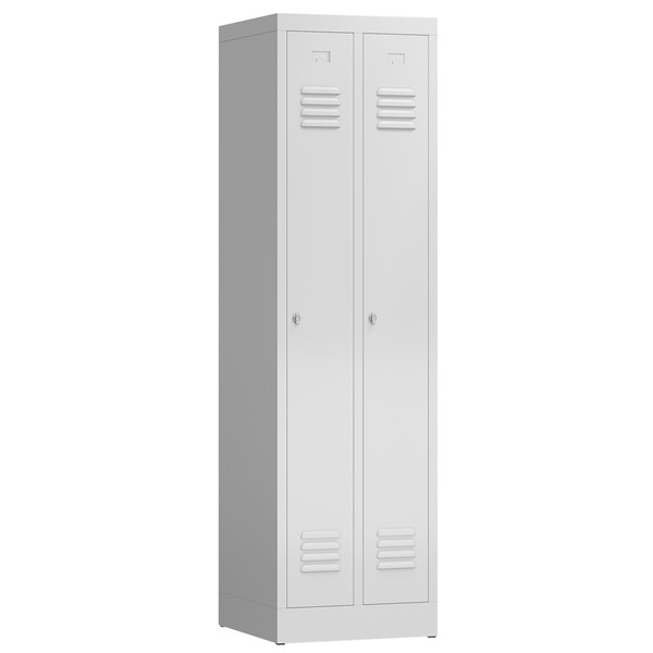 Metall Spind Spint Stahl Kleiderschrank Garderobenschrank Umkleide Grau 510100X-image