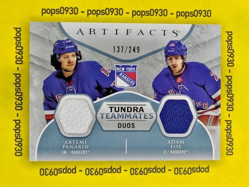 Panarin/Fox, New York Rangers, 2023, Artifacts, Tundra Team Mates Duos, #T2-NYR - Picture 1 of 2