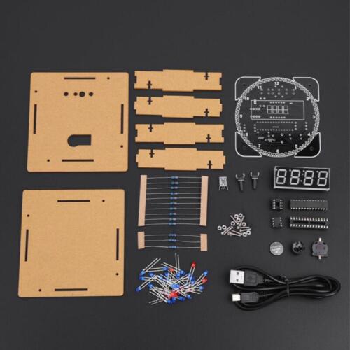 DIY LED Light Control Rotation Digital Watch Kit Electronic Temperature - Picture 1 of 9