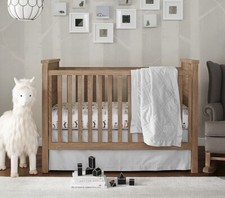 Pottery Barn Charlie Crib Smoked Gray with Toddler Bed Conversion
