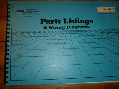 Hurco BMC-30 parts manual, wiring diagrams, large drawings