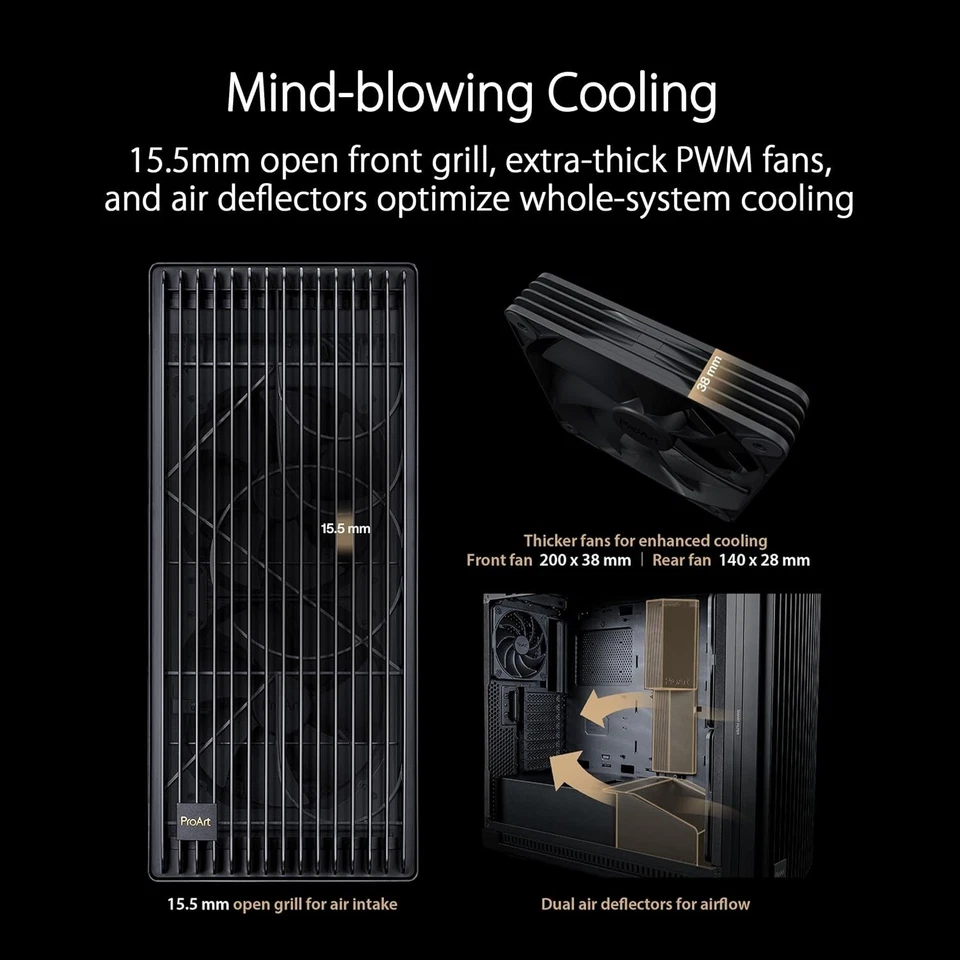 Estuche ProArt PA602 de alto rendimiento: admite radiadores de 420 mm y fácil transporte Foto 4 de 4