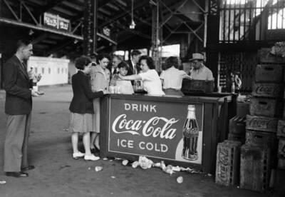 Coca Cola Stall At Wembley Stadium During The 1948 Olympics In London Old Photo