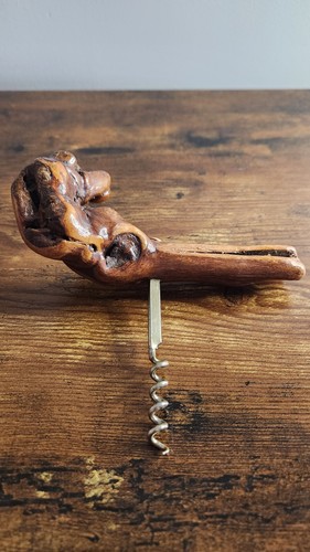 Vintage Laurent Siret Rochefort SLoire Grapevine Knotty Wood Corkscrew France - Picture 4 of 8