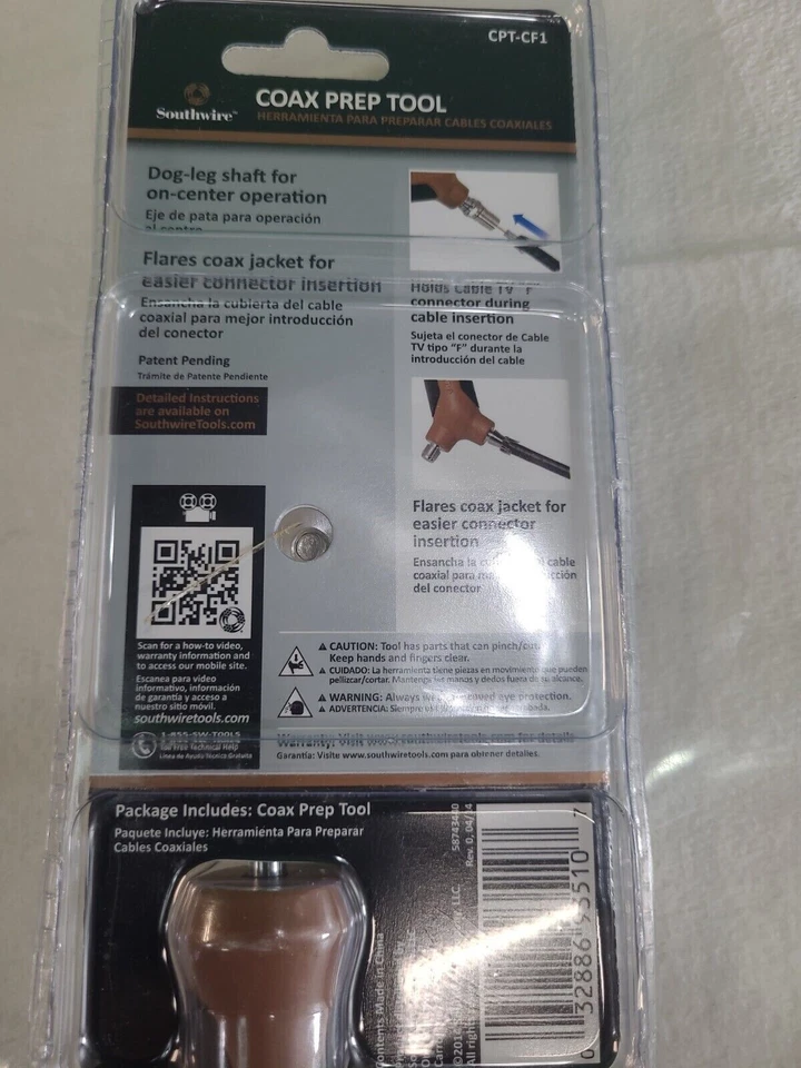 Southwire Herramientas y Equipos CPT-CF1 Herramienta de Preparación Coaxial para Conectores "F" Foto 4 de 4