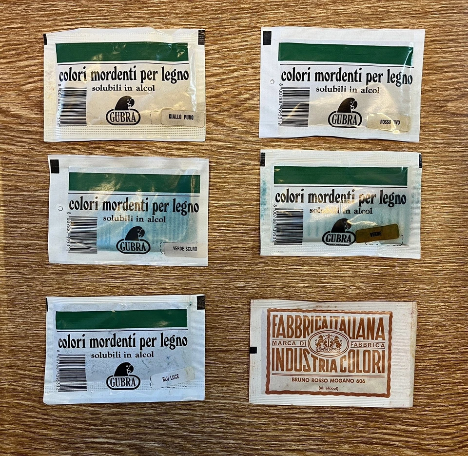 COLORANTE In Polvere ALCOOL BUSTINE ANILINA ANELLINA ANELINA MORDENTE PER LEGNO - Immagine 3 di 3