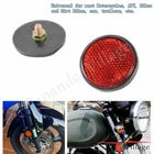 2Pcs Round Red Reflectors PMMA Plastic For Motorcycles ATV Bikes Dirt Bikes