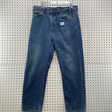 Vintage 90s Levis 505 Blue Denim Jeans Mens FITS 34x29 Blue Orange Tab Casual