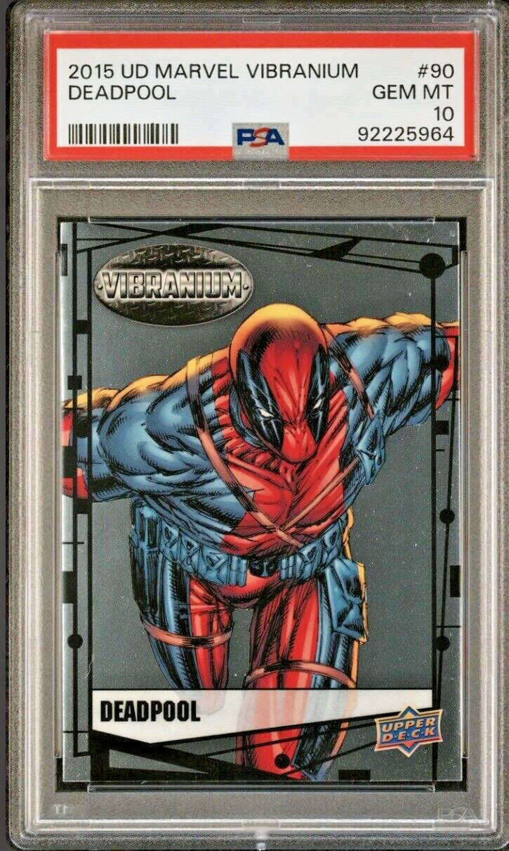 2015 UPPER DECK MARVEL VIBRANIUM DEADPOOL # 90 PSA 10 GEM MINT Low Pop 5!