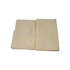 Set Of 2 Yellow Polycotton Pillowcases. 29 X 40 King