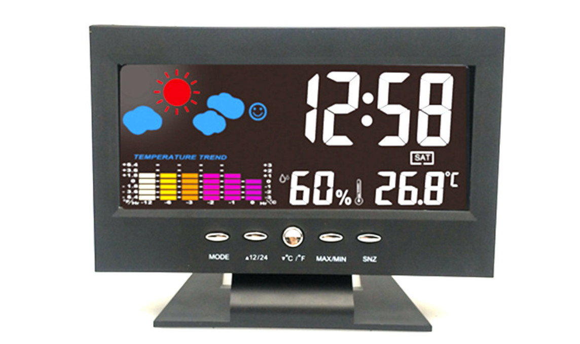 Snooze Calendar Thermometer Hygrometer Weather Display