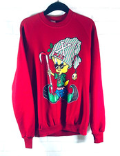 Vintage Tweety Bird Christmas Elf Sweatshirt Crewneck Sz XLarge 1993 Made In USA
