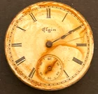 Antique 1895 Elgin Grade 113 Pocket Watch Movement Parts/Repair 0s 11j USA