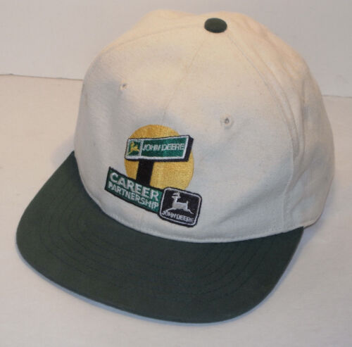 VINTAGE JOHN DEERE 'CAREER PARTNERSHIP' SNAPBACK HAT! EMBROIDERED! MADE IN USA! - Picture 1 of 9