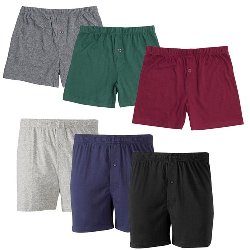 6x Herren Jersey Boxershorts Unterwäsche Hosen Hipster Knopf Fliege Baumwolle S-2XL - Bild 13 von 22
