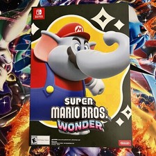 Super Mario Bros Wonder Gamestop Exclusive Sticker with promo poster sealed