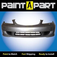 For2004 2005 Honda Civic Coupe Front Bumper Painted NH623M Satin Silver Metallic