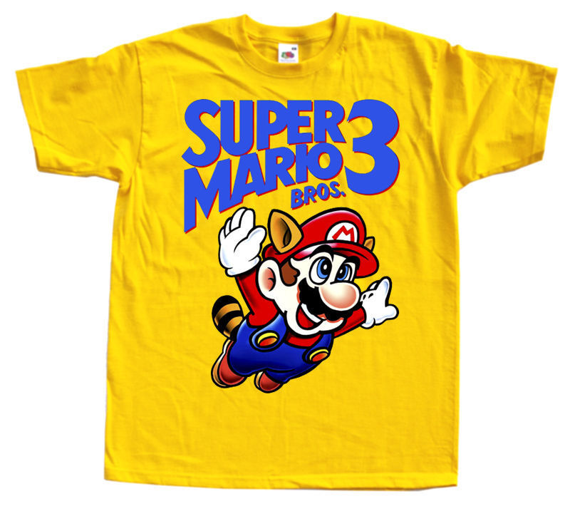 SUPER MARIO BROS 3 Nes T shirt YELLOW Arcade Famicom NINTENDO