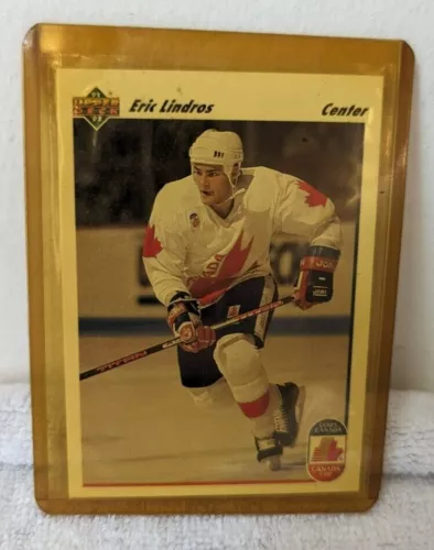1991 1992 Upper Deck #9 ERIC LINDROS Rookie Card Team Canada Philadelphia RC