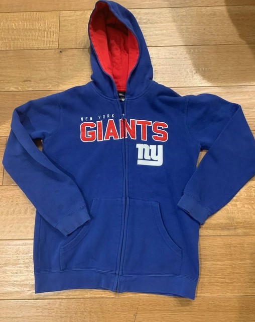 New York Giants NFL Team Apparel Full Zip Up Hooded Sweatshirt Youth