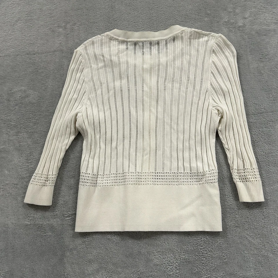 Кардиган на пуговицах Antonio Melani свитер женский средний белый винтажный - Изображение 3 из 4