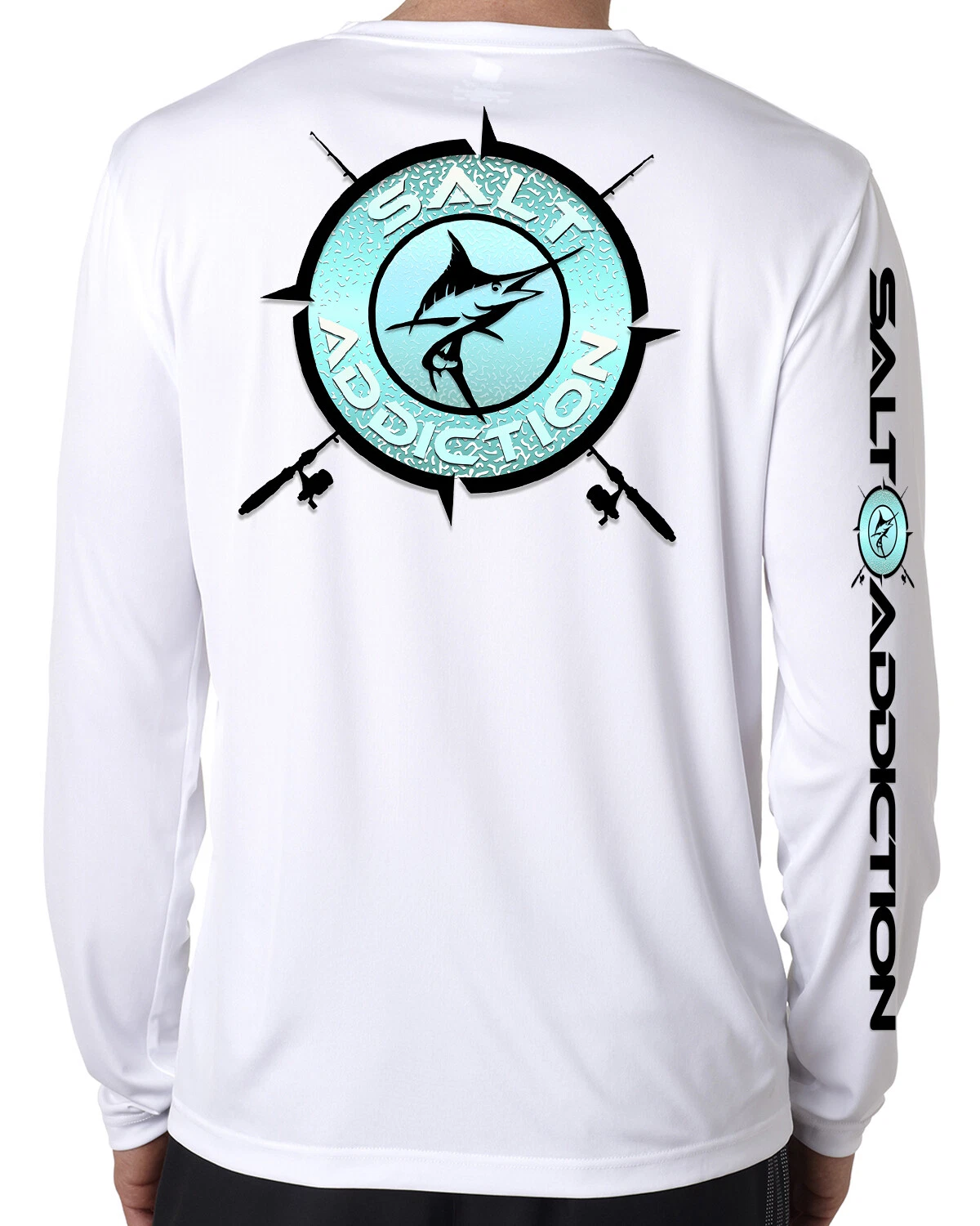 Salt Addiction T shirt long sleeve microfiber Marlin fishing with uv Protection