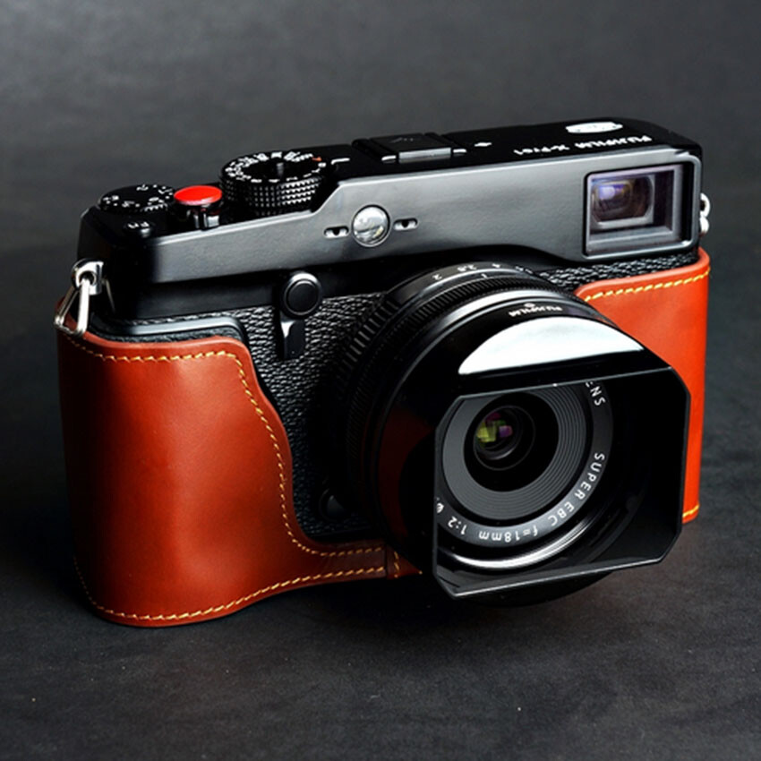 Handmade Genuine Leather Camera Cover Half Case Bag For Fujifilm X