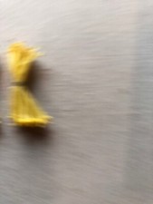 Vintage Millinery Flower all Yellow fine Stamen 2 bunch Lot Unused Stock HzQ