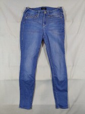 True Religion Jeans 28 Womens Jennie Curvy Mid Rise Super Skinny World Tour Blue