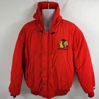 NHL Chicago Blackhawks Hockey Vintage Hooded Full Zip Winter Jacket Men's Medium