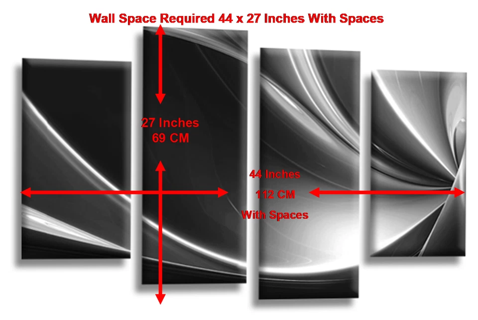 Framed Floral Wall Art Yellow Grey White Canvas Print Poppy Flowers Split Panel - Image 3 of 4