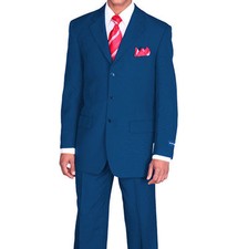 Men's Basic Single Breast 3 Button Work Suit with Pants Fortino Landi 802P