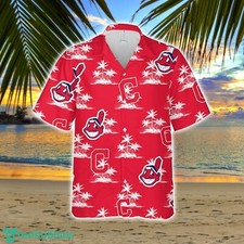 Cleveland Baseball Team Indianss Hawaiian Button Down Shirt Unisex Adults S-5XL