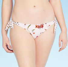 Juniors' Tie Side Cheeky Bikini Bottom - Xhilaration -Ivory -Various Sizes -S308