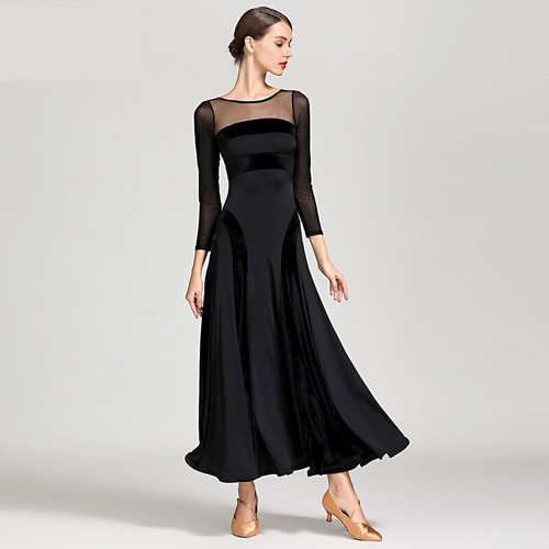 Red Standard Ballroom Dress Women Waltz Dress Fringe Dance Wear Flamenco Dress - Picture 5 of 21