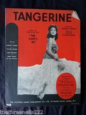 ORIGINAL NOTEN - MANDARINE aus THE FLEETS IN - DOROTHY LAMOUR