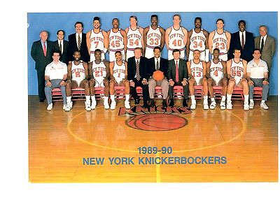 1989 1990 NEW YORK KNICKS TEAM PHOTO VINTAGE BASKETBALL NBA USA