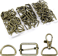 nuts OT nuts 70 StüCk Metall Drehbare Karabinerhaken Mit D-Ringen Triglide-Schie