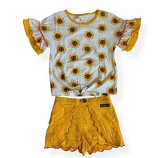 Matilda Jane Sunflowers Forever Knot Tee  Ramona Shorts Girls 6
