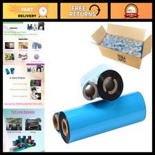 24 Rolls Black Thermal Transfer Ribbon 4.33'' x 244' for Barcode Label Printers