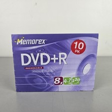 MEMOREX DVD R 10 Pack 8 x 4.7 GB 120 min. Brand New  Factory Sealed