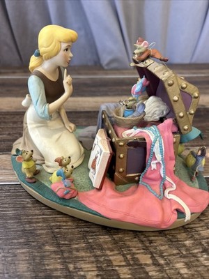 Disney Cinderella 45th Anniv Music Box Figurine 1995 NO BOX-BIRD HAS BEEN GLUED
