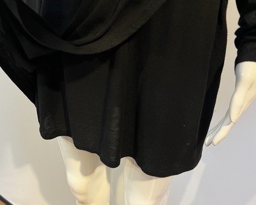 Vestido para mujer White House Black Market talla L drapeado delantero manga larga negro - Imagen 14 de 15