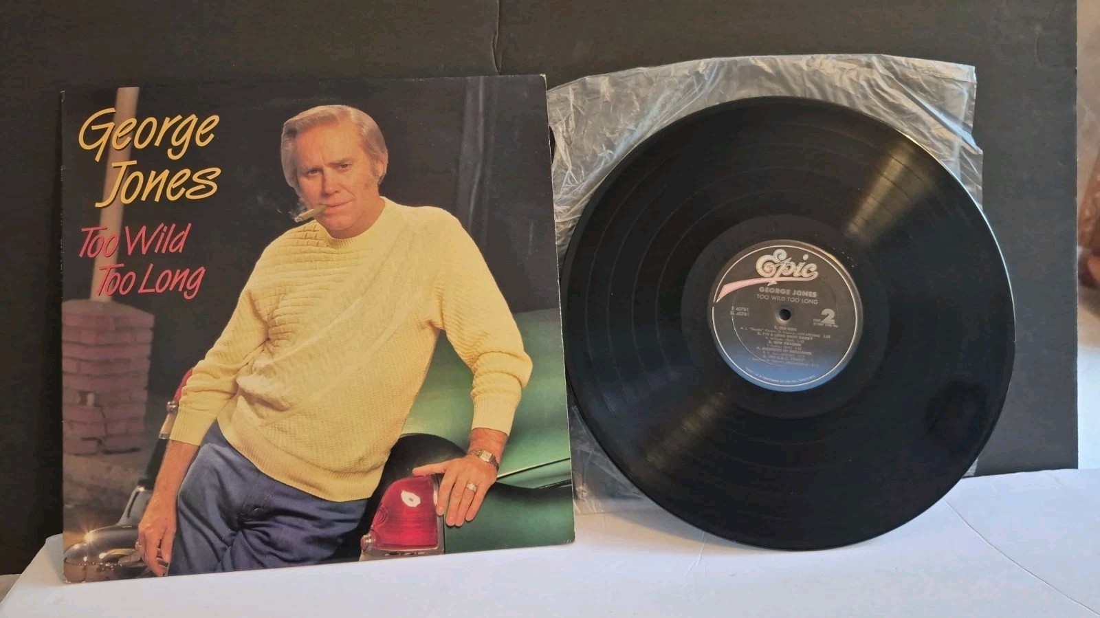 George Jones  – Too Wild Too Long ( VINYL LP ) Original Pressing EX+