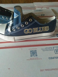 E-LOV Women's St. Louis Blues Hockey Tennis Shoes Size 7.5 US (41 European Fit)