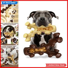 Nylon Dog Chew Toys for Aggressive Chewers Medium Large Breed 2 Pack Bacon