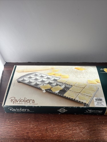 Eppicotispai Aluminum Square Ravioli Mold Made in Italy Open Box Missing Pin - Picture 2 of 5